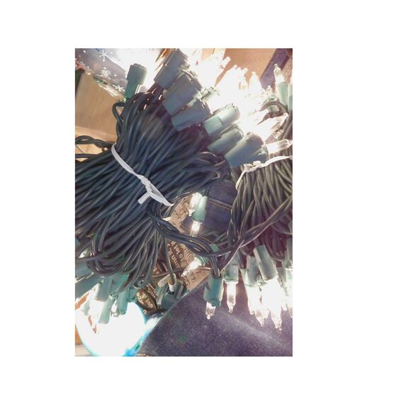 Sylvania LED Glass Look Warm White Green Wire Mini Lights 180 - Picture 7 of 8